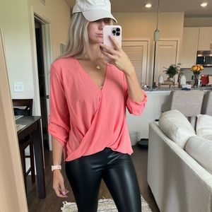 Lush coral colored blouse brand new